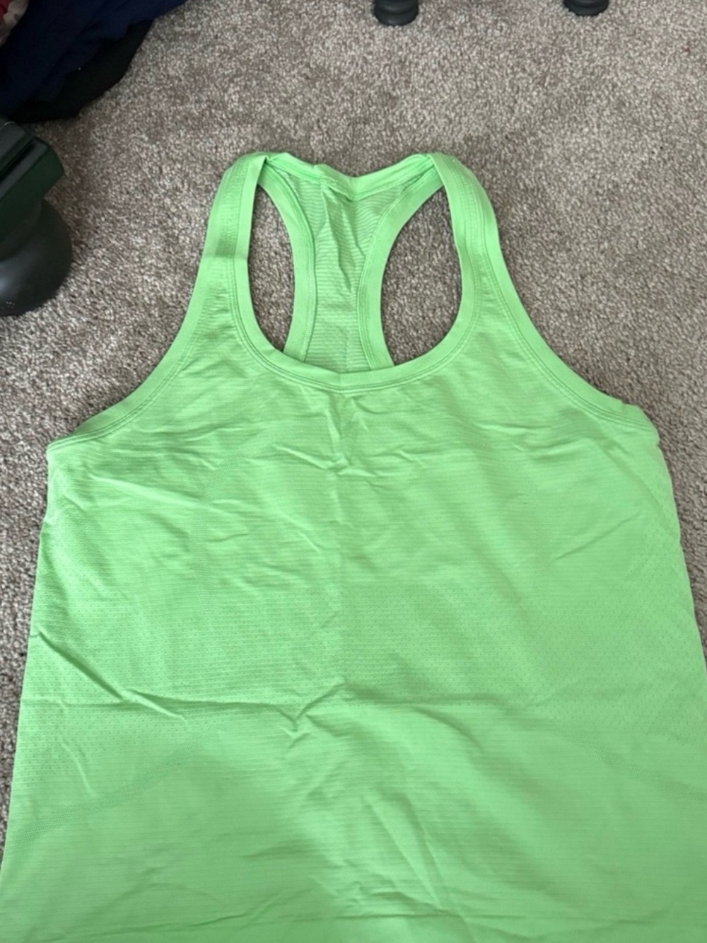 lululemon athletica Bright Lime Green Racerback Tank
